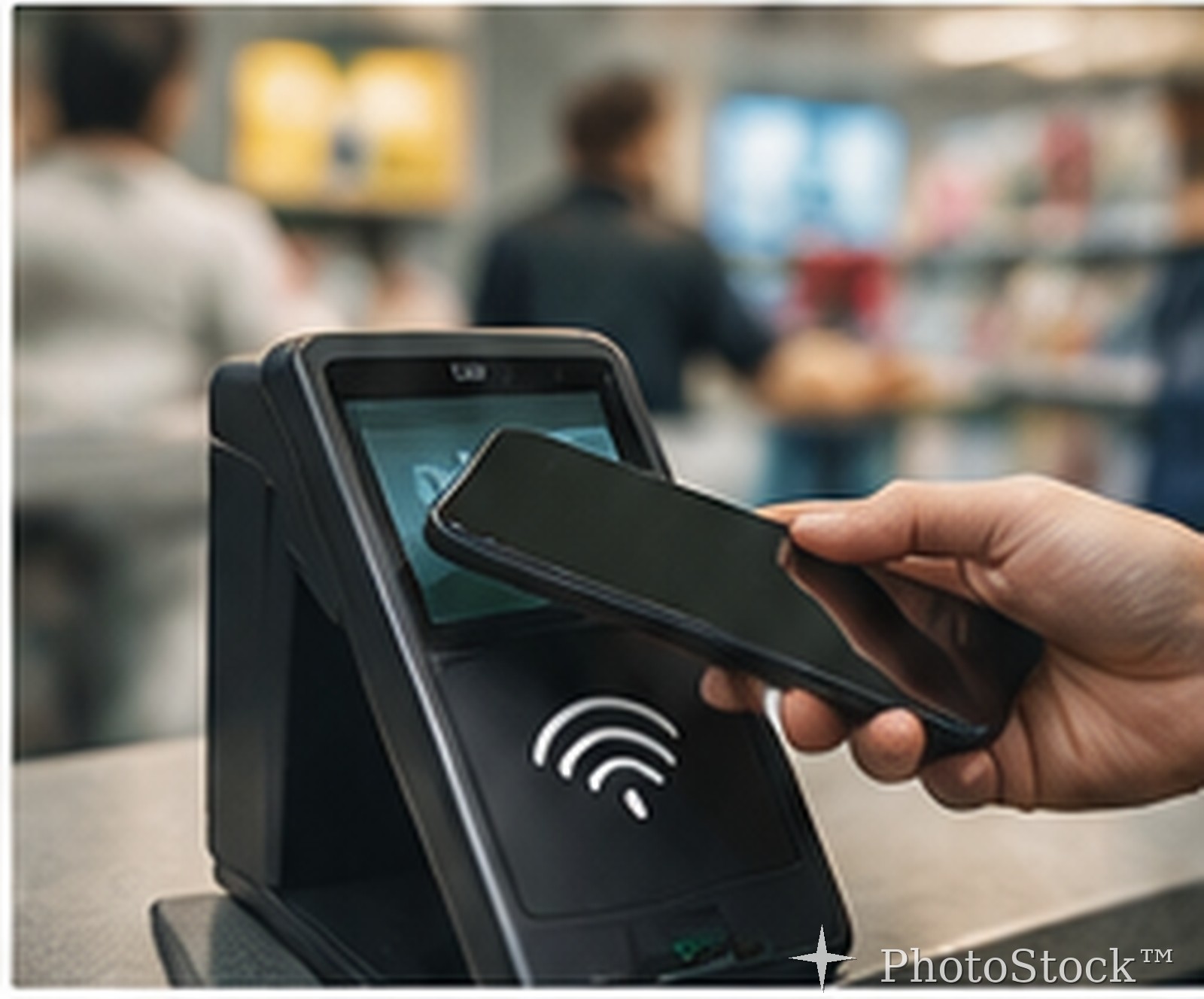 Contactless payment at a retail checkout